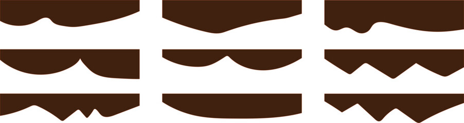 Vector banner header and separator Border shapes, perfect for banners, websites, and promotional layouts.