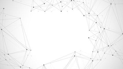 Global network connection concept. Big data visualization. Social network communication in the global computer networks. Internet technology. Business. Science, illustration