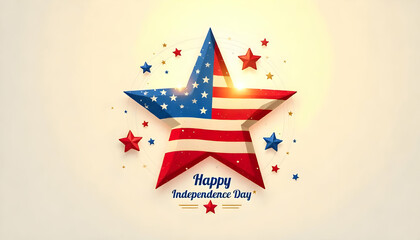 4th of July: Patriotic Star Background for Celebrations