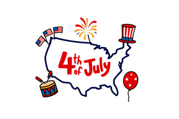 4th of July: Vibrant USA Celebration Graphics