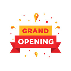 Fototapeta premium Grand Opening Celebration Banner Vector