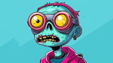 Fototapeta premium Zombie Kid Portrait, Cool Style