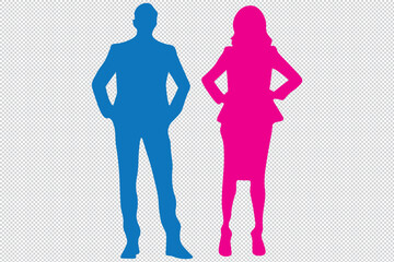 business people silhouettes set. EPS 10