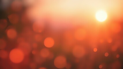 Obraz premium Prism-inspired bokeh with warm tones of coral, peach, and gold glowing like a summer sunset through crystal glass.