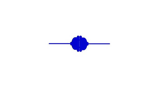 Electric plug in icon. logotype icon animation. cable data charge cord electric power