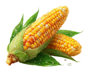 Harvesting fresh corn nature's bounty farm fields food vibrant environment isolated on transparent background