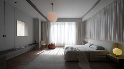 interior luxury apartment comfortable bedroom