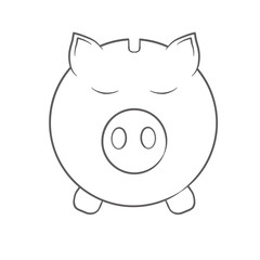 Simple cute piggy bank illustration