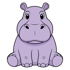 Playful Hippo Character for Children