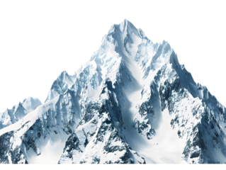 A panoramic view of snowy peaks, ideal for themes of travel, adventure, and natural beauty.