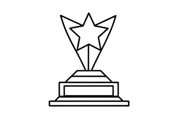 Award winning star trophy achievement success prize