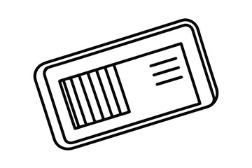 Digital boarding pass mobile ticket airplane travel flight