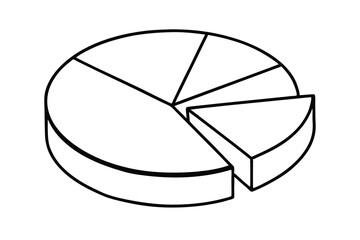 Simple 3d pie chart graphic business data analysis