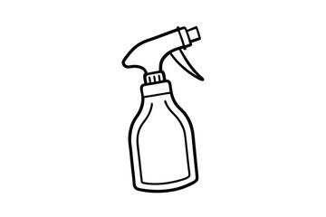 Simple line drawing of a spray bottle for cleaning