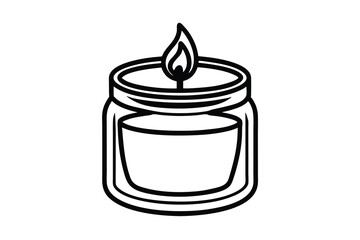 Lit jar candle cozy home decor relaxation spa