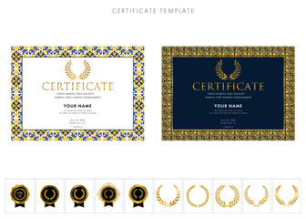 賞状２２７（横）certificate　award　表彰状　celebration
