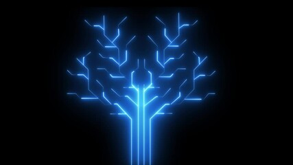 4 k ,3d Circuit Board with neon line moving electrons Data Flow Loop Background Animation Technological background with moving glittering circuit. Animation of seamless ... - Powered by Adobe