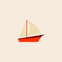 Boat icon flat vector design