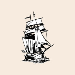 Boat icon flat vector design