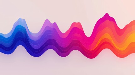 Fototapeta premium Abstract wavy lines gradient flowing across a smooth light background create a vibrant dynamic visual graphic design element or concept.