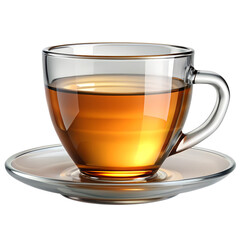 Transparent Glass Tea Cup Isolated On Transparent Background