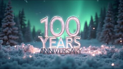 100 Years Anniversary Fireworks Animation | Festive Centenary Celebration Video - Powered by Adobe