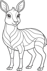 Cute Patagonian MaraColoring Page for Kids and Adults