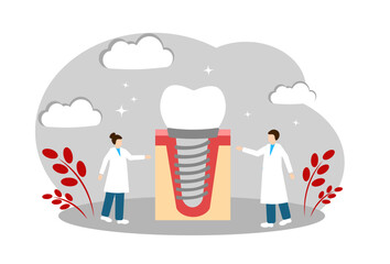 Dental implant. Dental prosthetics. Dentist