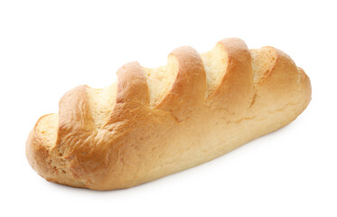 One loaf of bread isolated on white