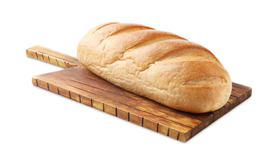 One loaf of bread isolated on white