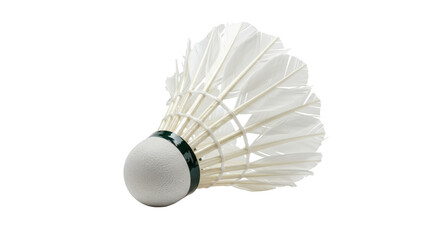 Isolated White Feather Badminton Shuttlecock for Sport