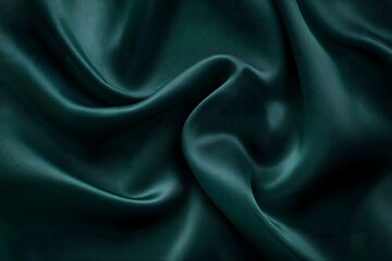 Fototapeta premium Dark Green Textured Fabric Background with Gradient Elegant Canvas for Design and Poster