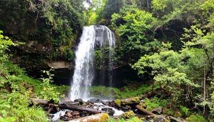 Fototapeta premium cascading waterfall in a forest