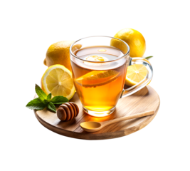 Korean Citron Tea With Honey Served In Mug Isolated On Transparent Background