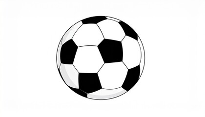 classic black and white soccer ball high resolution image perfect for sports designs and websites