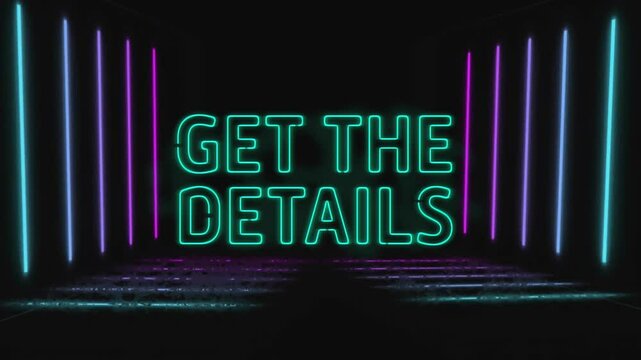 Dark screen fading triggers neon sign fading while bars pulsing creating gleams enhancing contrast