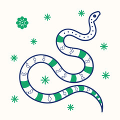 Naklejka premium new year snake