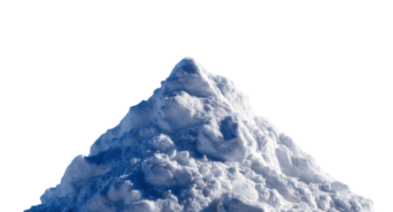 Snow-capped mountain peak nature landscape high altitude clear sky majestic viewpoint for adventure isolated on transparent background