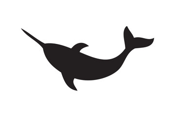 Fish silhouette vector art illustration. 