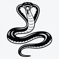 Anaconda line art White background illustration Generative Ai