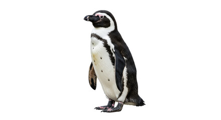 Fototapeta premium Isolated African Penguin Standing Tall