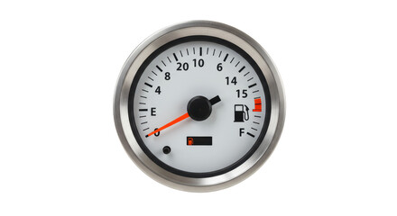Isolated Fuel Gauge Showing Empty Level