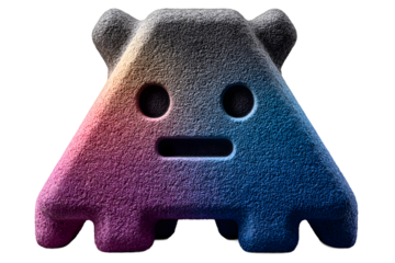 GradientColored Textured Creature Figurine