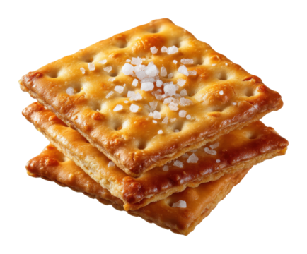 Savory salted crackers kitchen table food cozy atmosphere view snack time isolated on transparent background