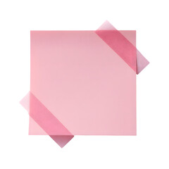 Blank Pink Tracing Paper on White Background