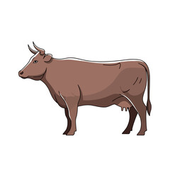 Brown Cow Illustration: Farm Animal Clip Art