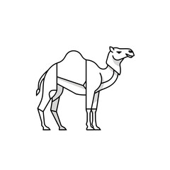 Stylized Camel Illustration - Desert Animal Icon
