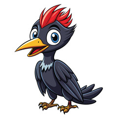 Obraz premium Cute cartoon woodpecker (3)