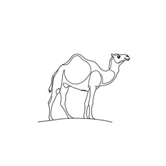 Minimalist Camel Illustration: One Line Drawing