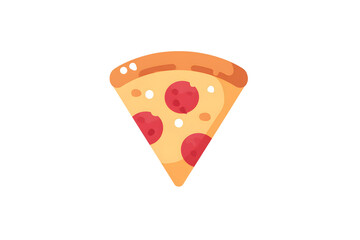 Delicious Single Slice of Pepperoni Pizza Illustration